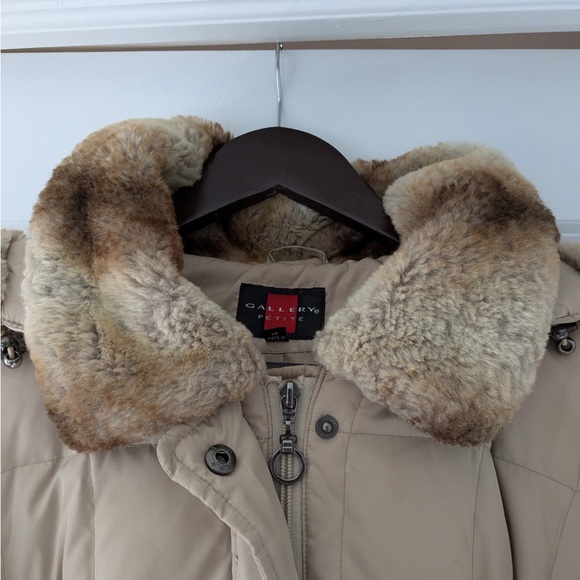 Gallery Cream Puffer Coat with Fur Hood - Picture 2 of 5